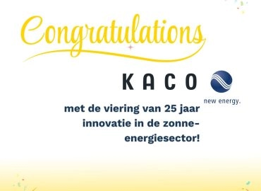 Durasolar feliciteert KACO New Energy met 25-jarig jubileum